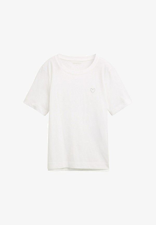 TOM TAILOR TOM TAILOR T-SHIRT T-SHIRT AUS BAUMWOLLE - Basic T-shirt - whisper white