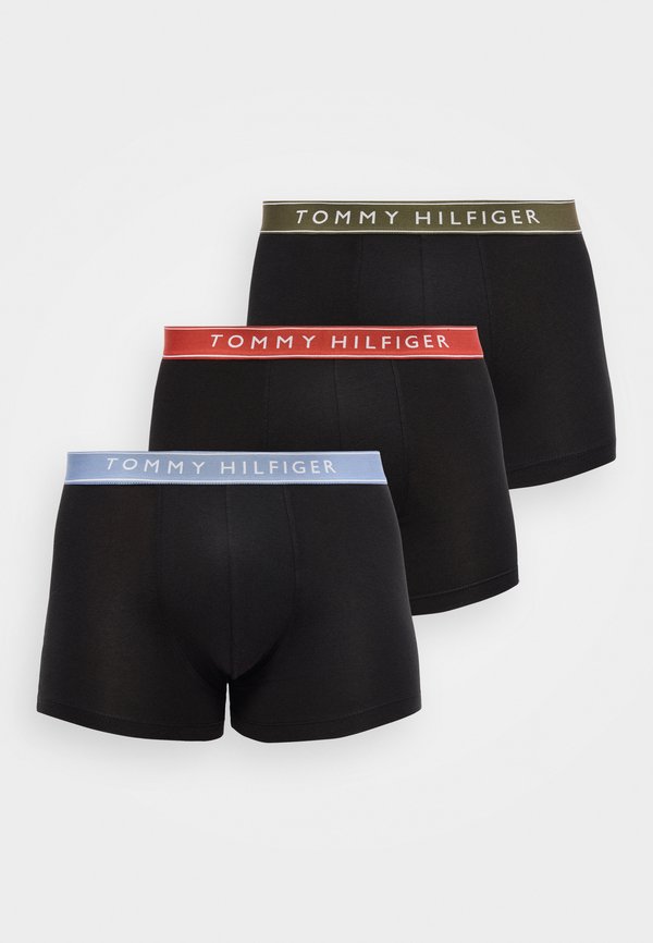 Tommy Hilfiger 3-PACK ESSENTIAL LOGO WAISTBAND TRUNKS - Trunks - blue/terra red/army green