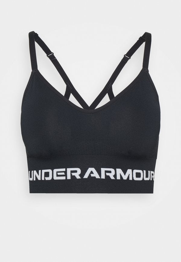 Under Armour SEAMLESS LOW LONG BRA - Light support sports bra - black