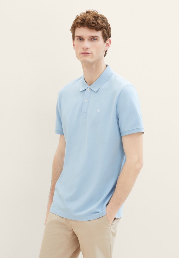 TOM TAILOR BASIC POLO WITH CONTRAST - Polo shirt - washed out middle blue
