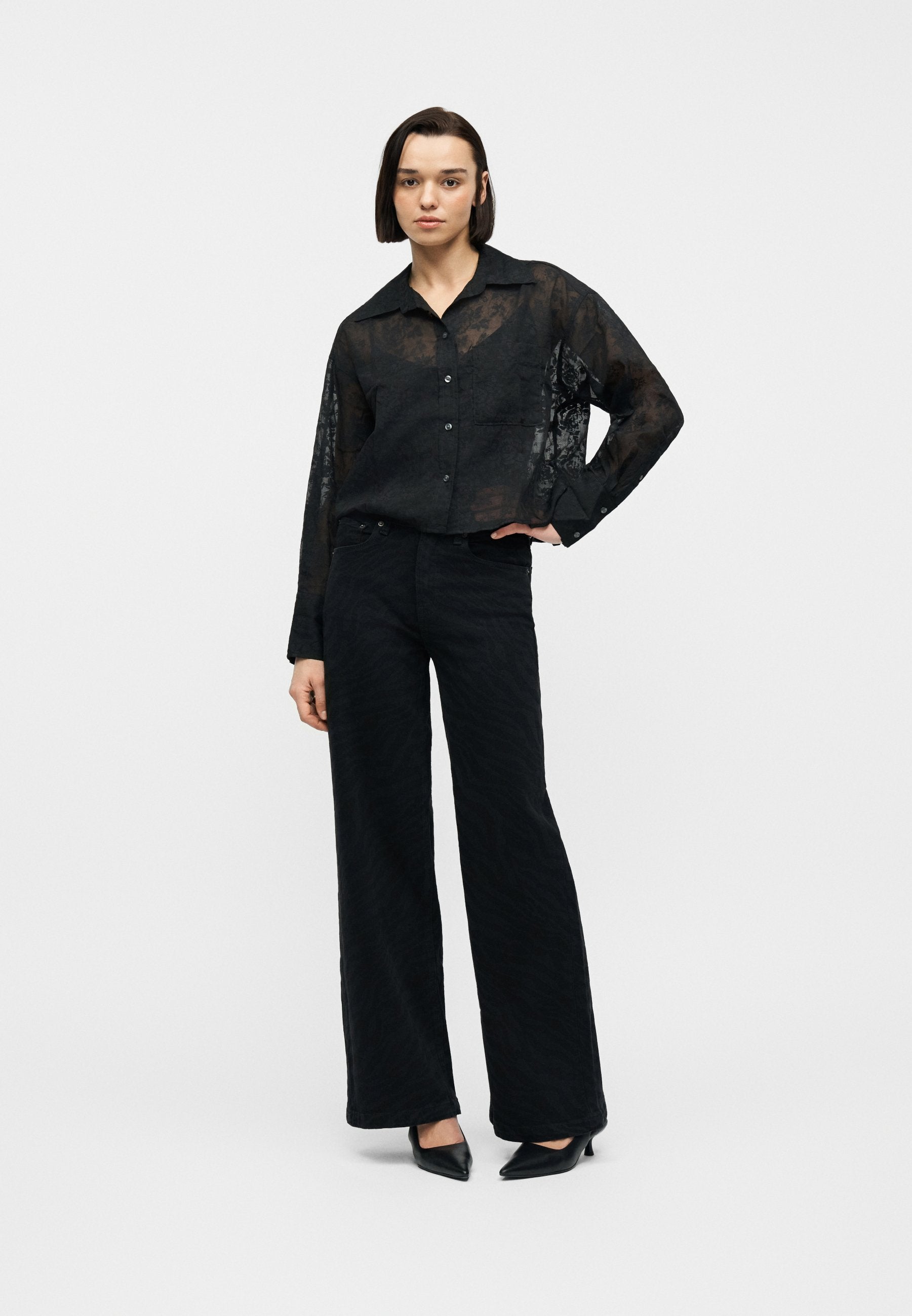 GAP STRAIGHT CROPPED SHIRT