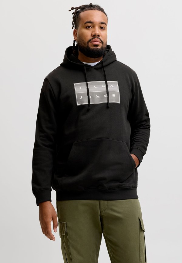 Jack & Jones HOODIE PLUS SIZE LOGO HOODIE - Hoodie - black
