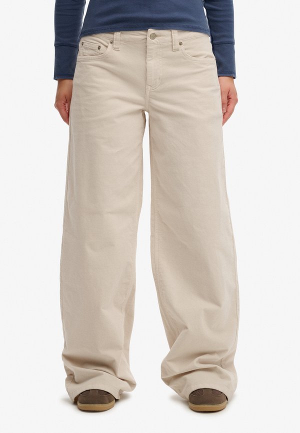 Superdry & Co MID WAIST MINI - Trousers - moonbeam grey