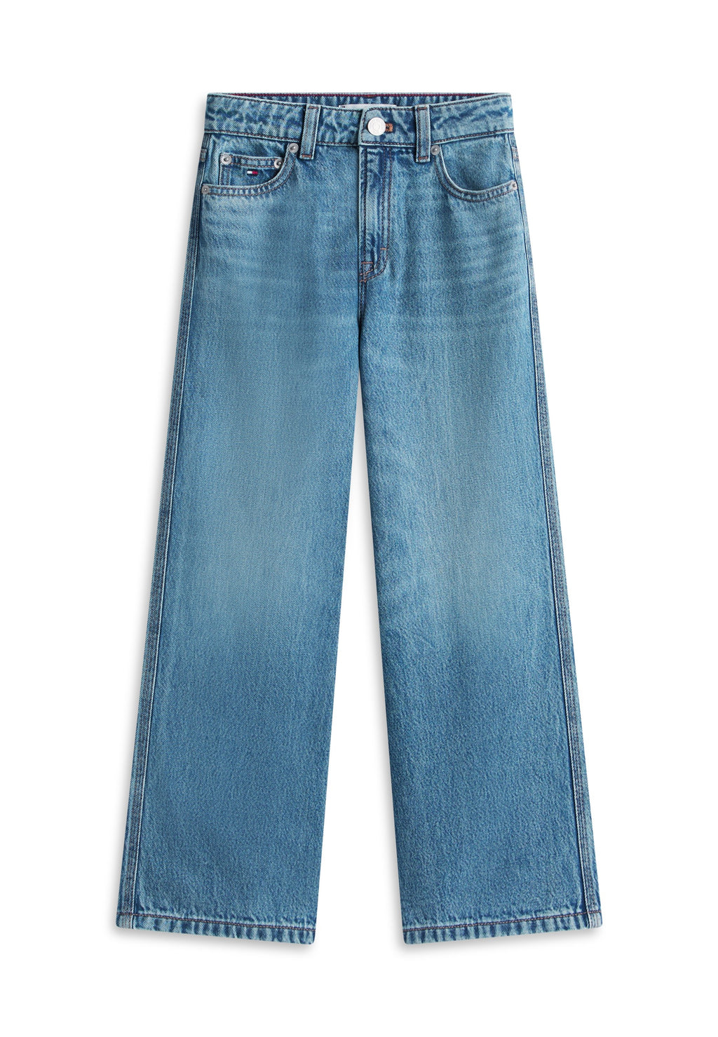 MABEL WHISKERED HIGH RISE WIDE LEG JEANS Media 1