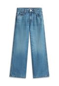 MABEL WHISKERED HIGH RISE WIDE LEG JEANS Media 1