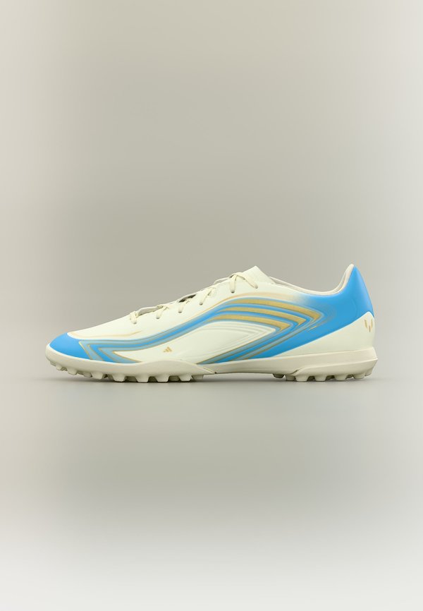 adidas Performance F50 MESSI CLUB Turf - Turf football boots - ivory/semi blue burst/icey blue