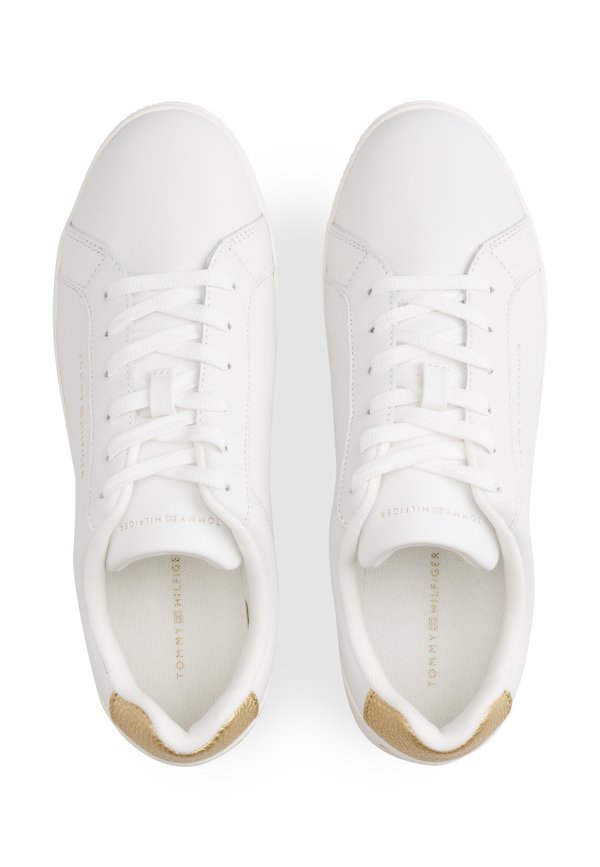 Tommy Hilfiger METALLIC HEEL LEATHER CUPSOLE TRAINERS