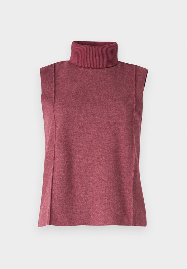 ONLY ONLMATTY SOFT ROLL NECK - Top - burgundy