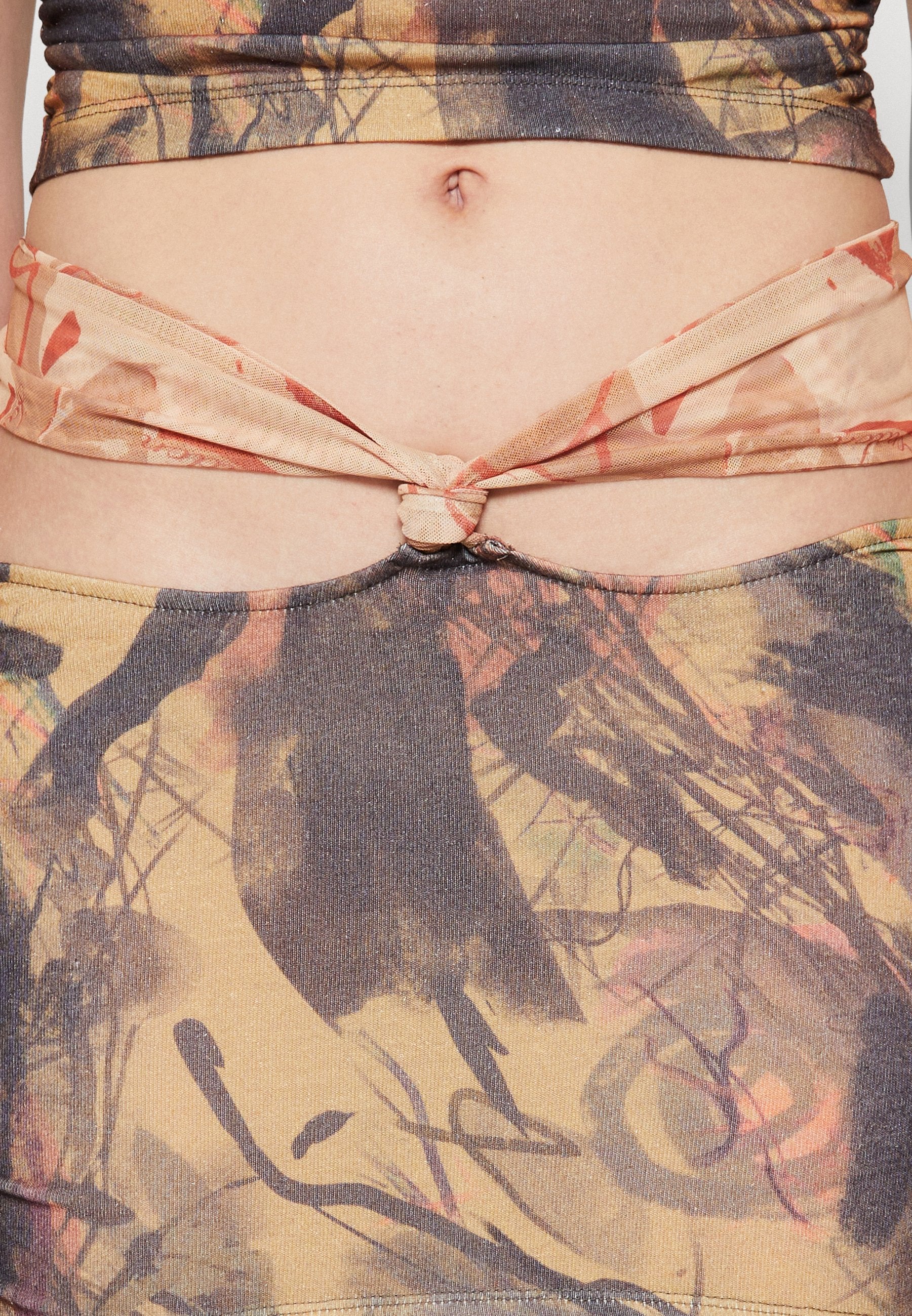 Jaded London KNOTTED BEACH SKIRT CONTRAST