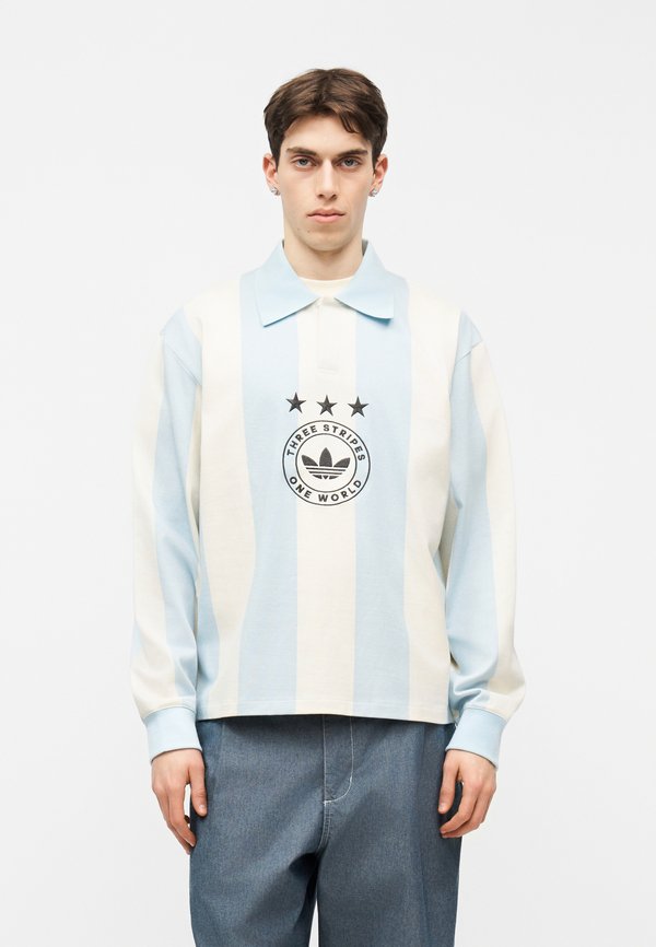 adidas Originals STRIPED - Long sleeved top - ice blue/cream white