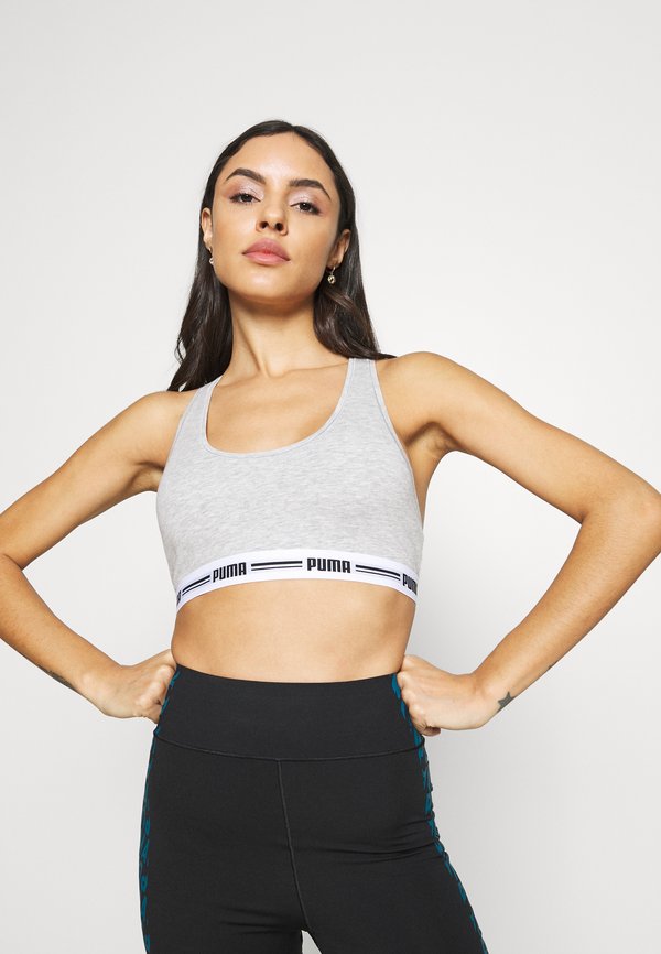 Puma WOMEN RACER BACK HANG - Bustier - grey melange