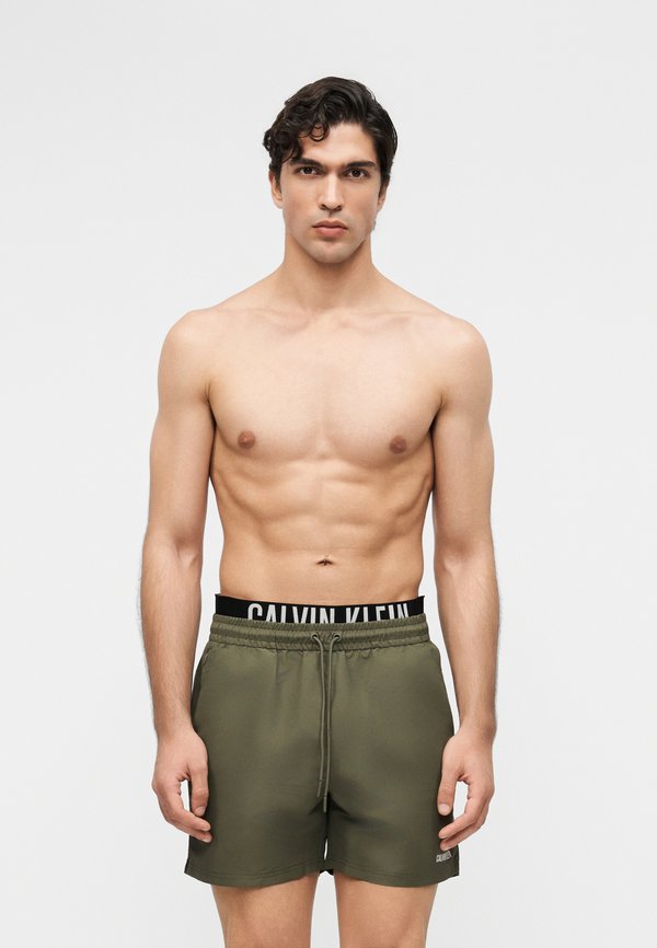 Calvin Klein Swimwear MEDIUM DRAWSTRING BOXER INTENSE POWER - Swimming shorts - brush green
