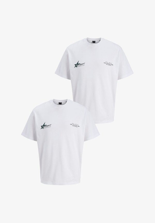 Jack & Jones 2 PACK - Print T-shirt - weiß