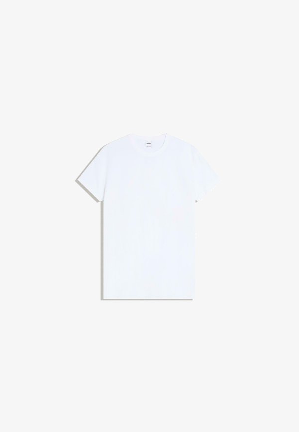 Bershka SHORT SLEEVE ROLL-UP - Basic T-shirt - white