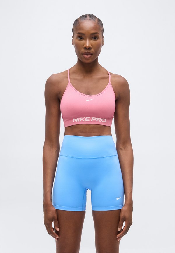 Nike Performance BRA - Light support sports bra - peony/white