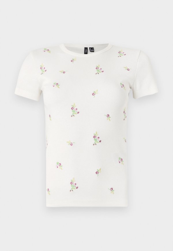 Vero Moda VMBITTY  - Print T-shirt - snow white/pink