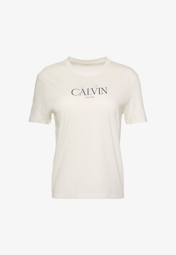 Calvin Klein Jeans CLASSIC RESORT FOIL LOGO - Print T-shirt - tofu