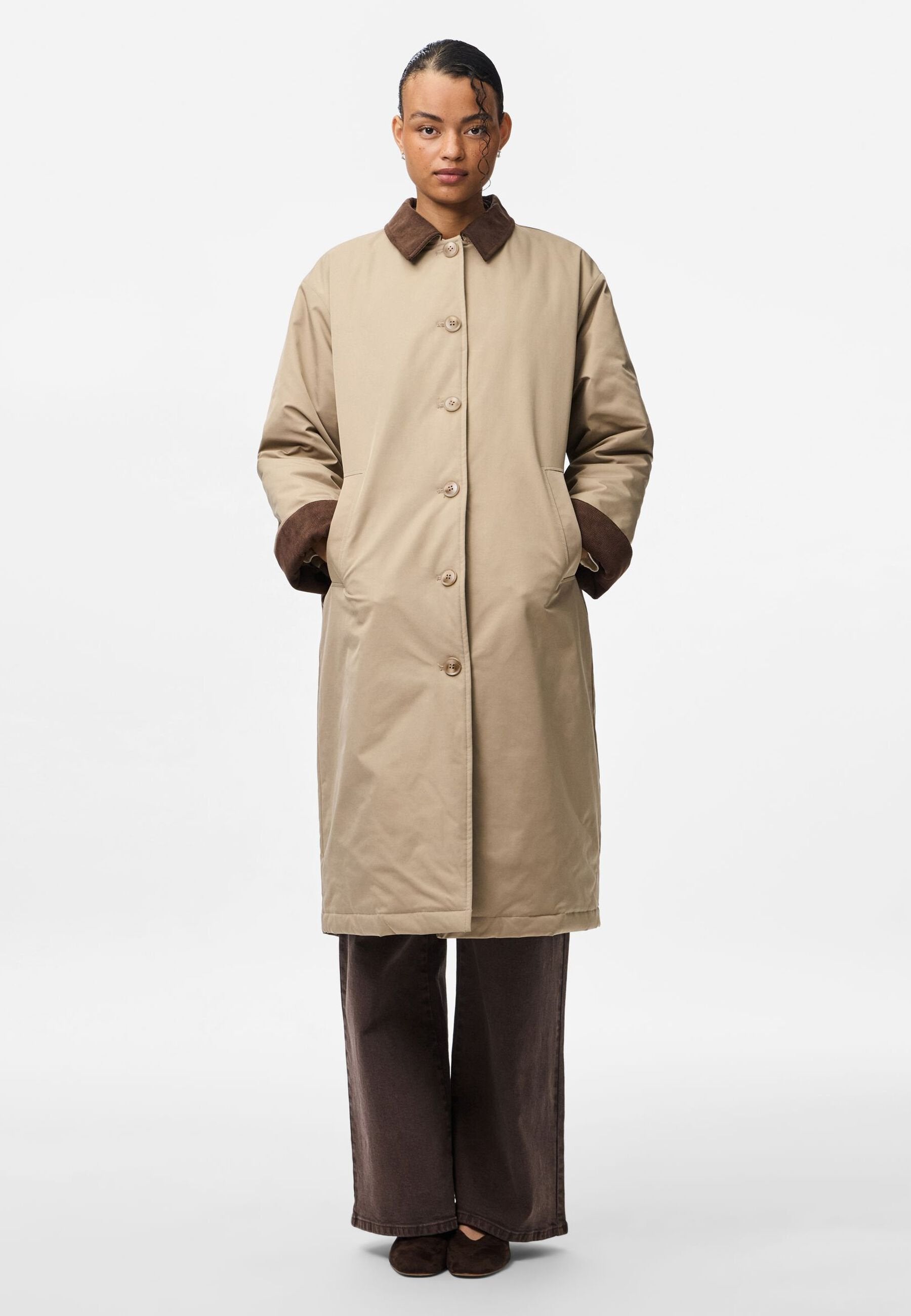 Pieces PCJORMA LONG CORDUROY JACKET NOOS