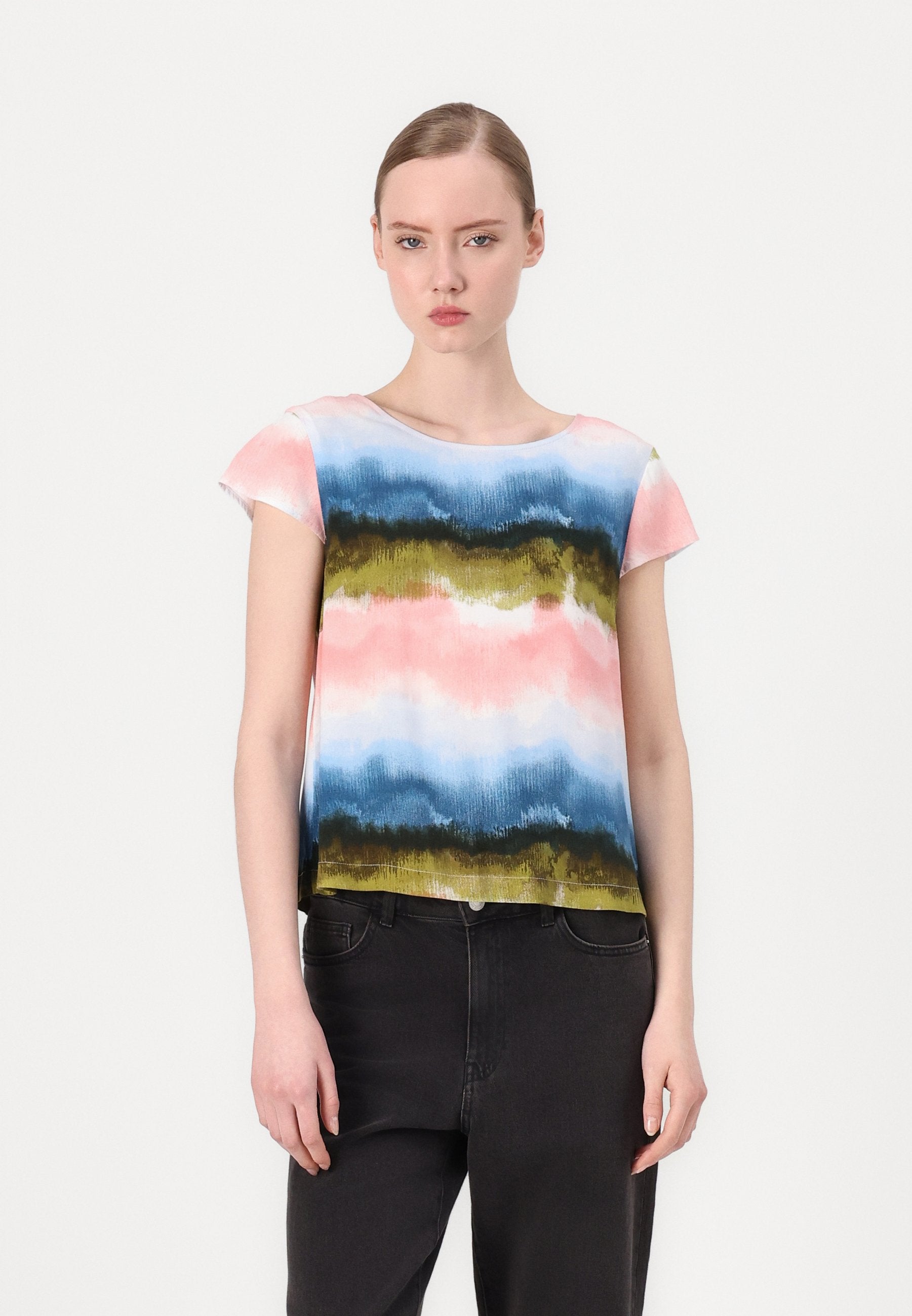 TOM TAILOR DENIM  WITH CAP SLEEVE