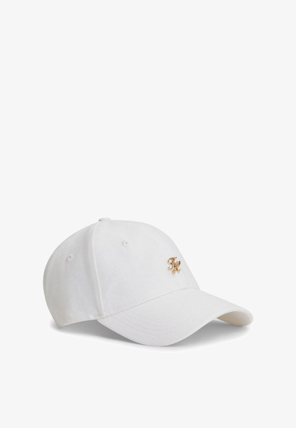 Tommy Hilfiger PURE LINEN PIECE DYED BASEBALL CAP - Cap - white