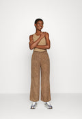 IN THE STYLE BILLIE SUZIE LEOPARD WIDE LEG TROUSERS