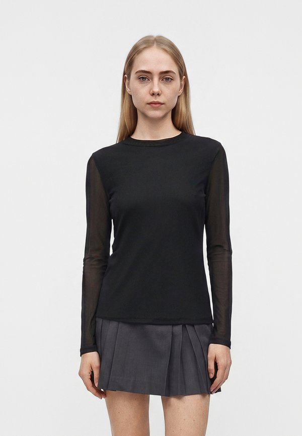 ONLY ONLERICA MESH L/S TOP JRS NOOS - Long sleeved top - black