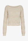 ONLY STRICKPULLOVER OFF SHOULDER - Jumper - eggnog