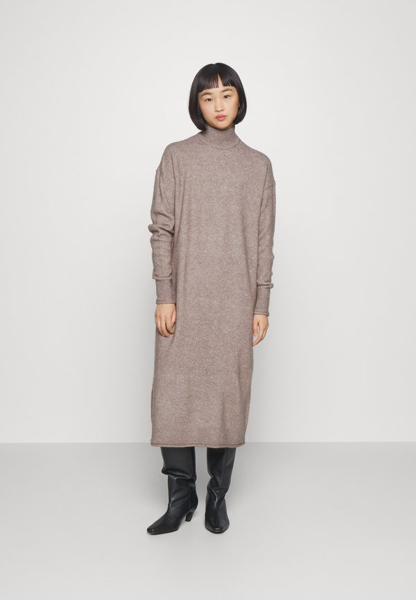 Vero Moda Petite VMKADEN HIGHNECK DRESS  - Jumper dress - brown