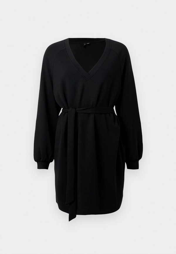 Vero Moda VMHALI V NECK SHORT DRESS - Jersey dress - black