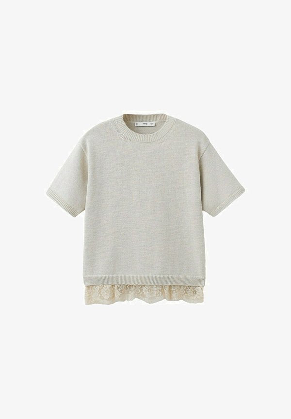 Mango Print T-shirt - beige