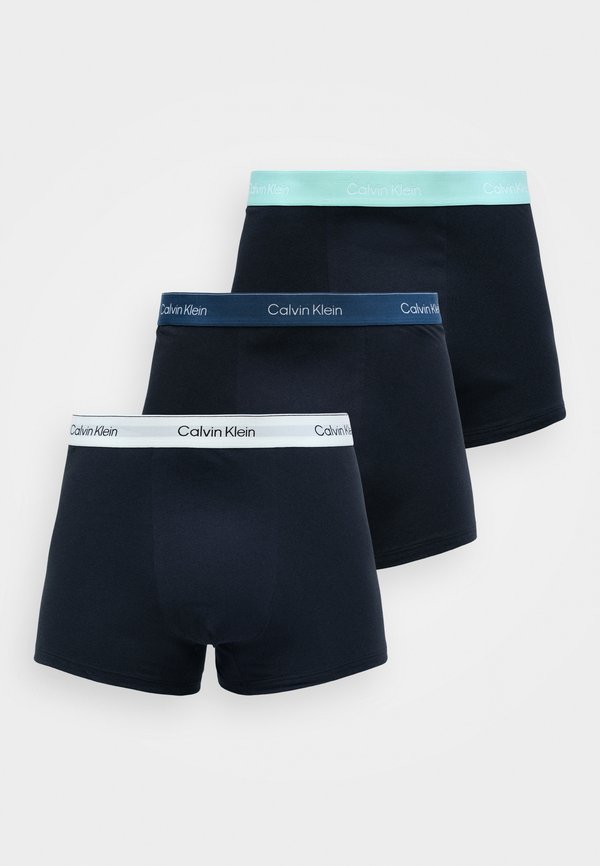Calvin Klein Underwear RELAXED FIT TRUNK 3 PACK ICON COTTON STRETCH - Trunks - black/tahiti turquoise