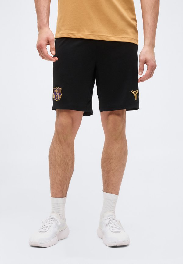 Nike Performance FCB SHORT - Club wear - black/field purple/metallic gold-coloured
