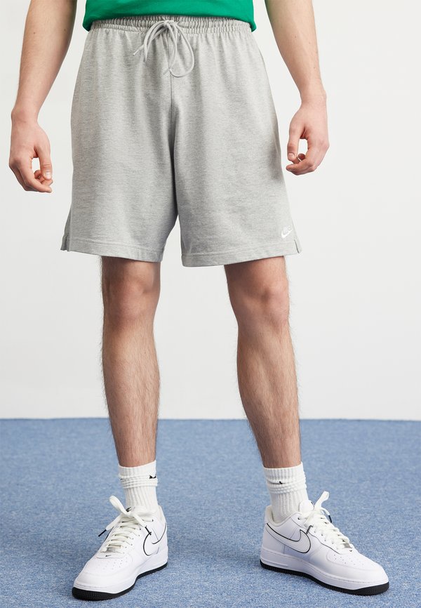 Nike Sportswear M NK CLUB KNIT SHORT - Tracksuit bottoms - grey heather/white