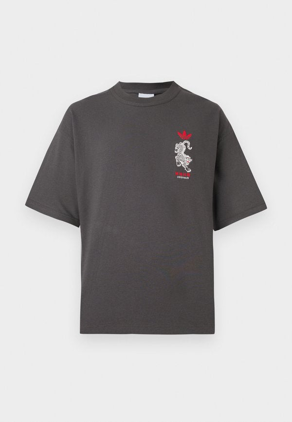 adidas Originals TIGER TEE UNISEX - Print T-shirt - utility black