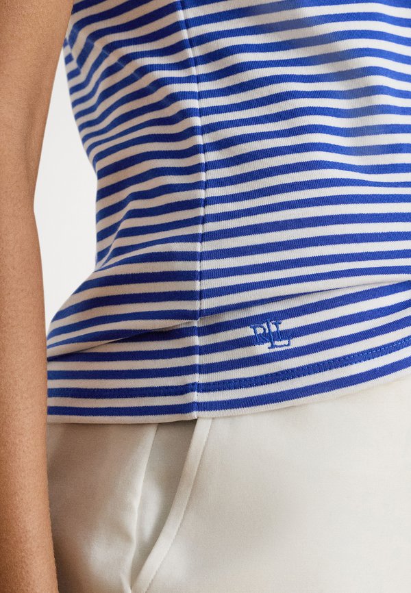 Lauren Ralph Lauren Petite STRIPED STRETCH COTTON CREWNECK TEE