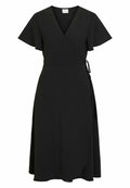 VILA VILOVIE S/S WRAP MIDI DRESS - NOOS