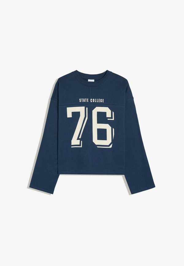Bershka PRINTED ROUND NECK - SWEATSHIRT - Sweatshirt - royal blue