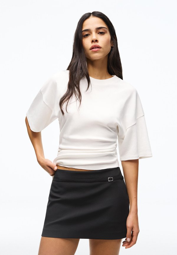 Bershka SKORT  - A-line skirt - black