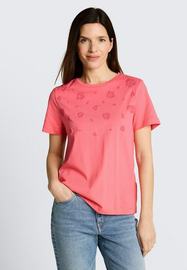 TOM TAILOR T-SHIRT BASIC CREW NECK PRINT - Print T-shirt - soft coral pink