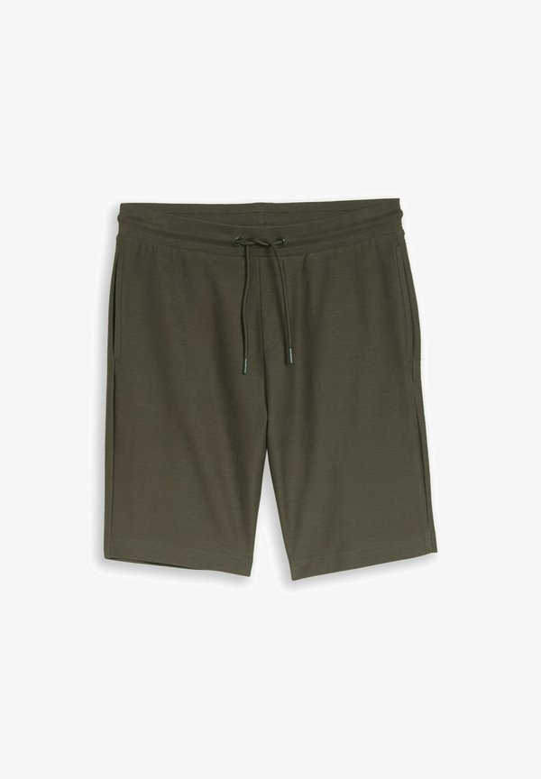 TOM TAILOR STRUCTURED SHORTS - Tracksuit bottoms - deep leaf green