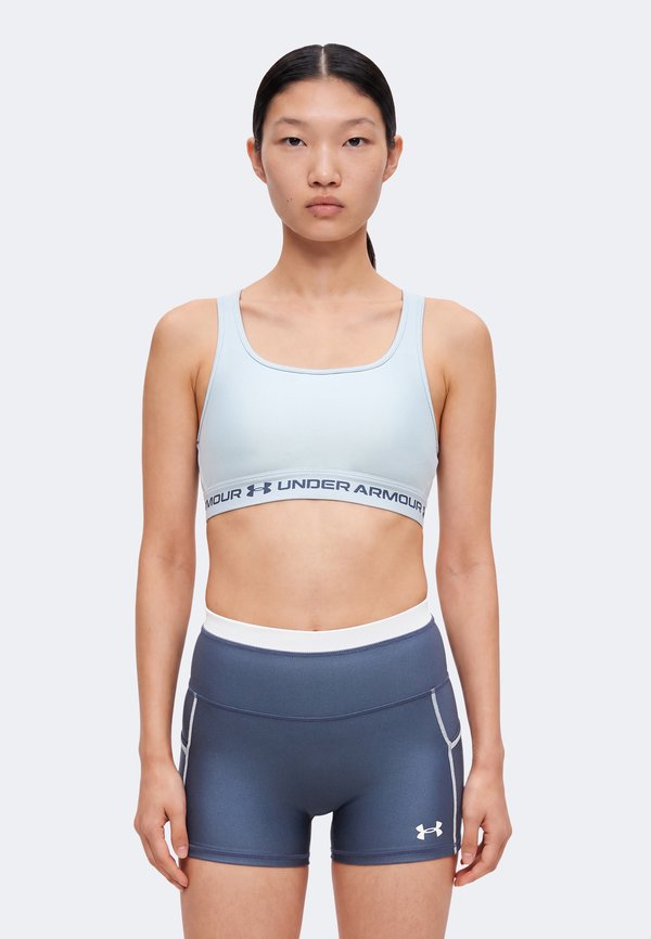 Under Armour CROSSBACK MID BRA - Medium support sports bra - blue fog/downpour gray