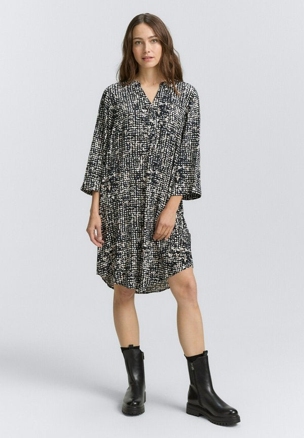 TOM TAILOR Day dress - navy abstract dot design