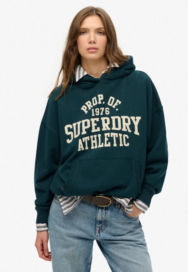 Superdry & Co ATHLETIC ESSENTIALS - Hoodie - dark pine green