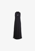adidas Sportswear ESSENTIALS STRIPES LONG RACERBACK - Jersey dress - black   white