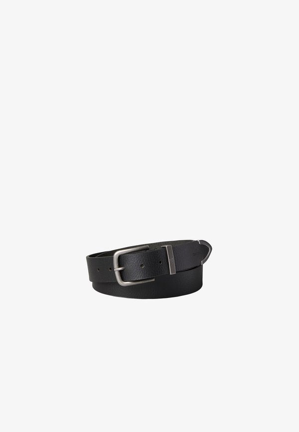 Calvin Klein ROUND BUCKLE - Belt - black/antique silver-coloured
