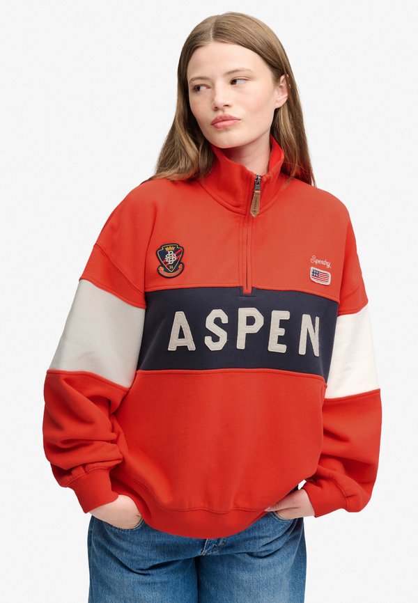 Superdry & Co SUPERDRY PREPPY SKI HALF ZIP.. - Sweatshirt - apple red