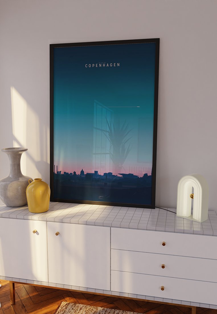 Poster and Frame ENKLAMIDE - COPENHAGEN MORNING