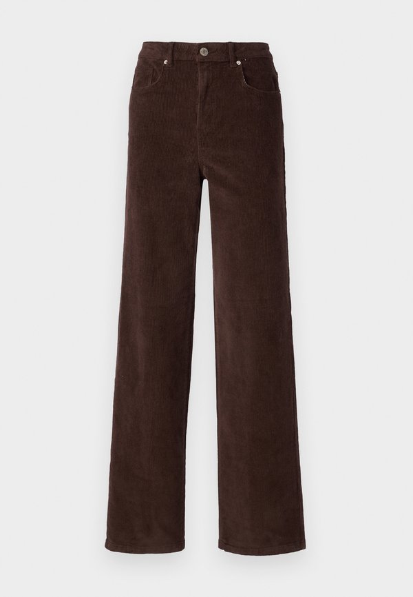 Vero Moda VMTESSA WIDE PANTS - Trousers - chocolate torte