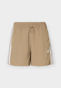 adidas Sportswear ESSENTIALS 3 STRIPES LIFESTYLE SHORTS - Sports shorts - khaki six/white