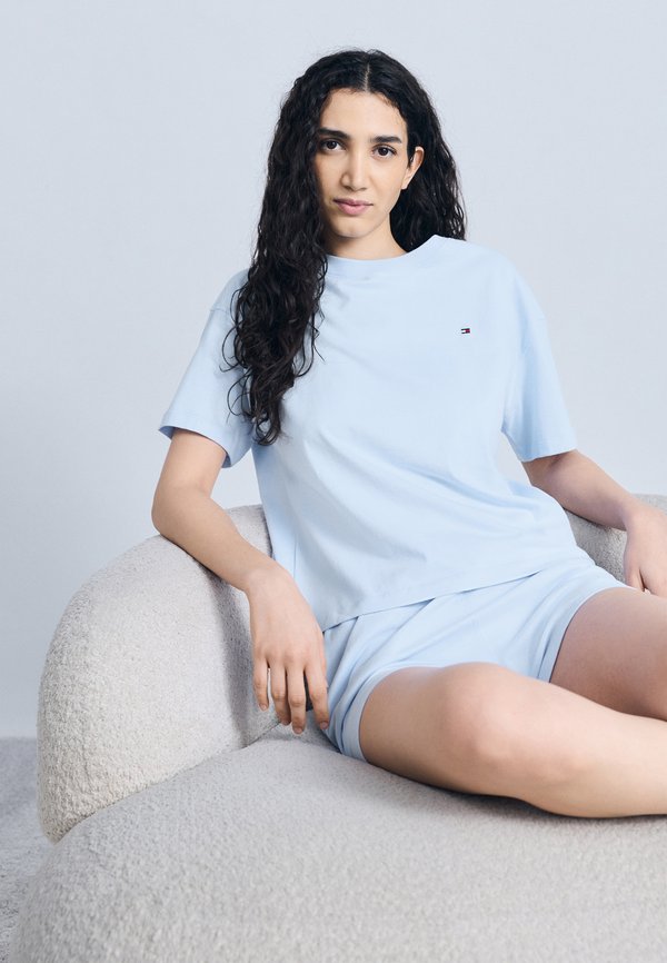 Tommy Hilfiger SOLID SHORT - Pyjama set - sweet blue